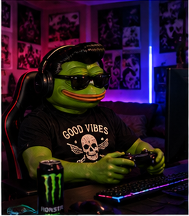 Rockapepe gaming in a neon-lit room